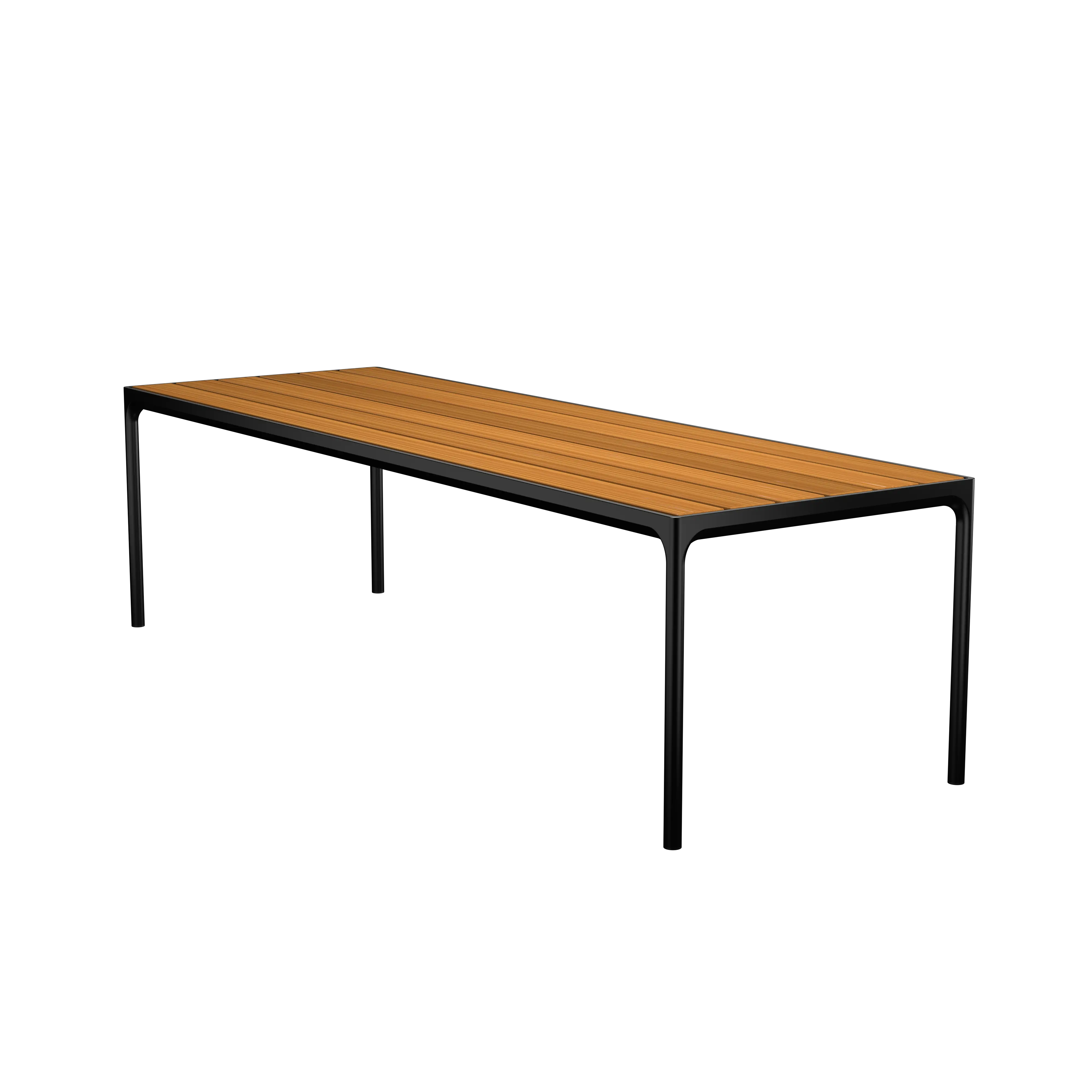 Four dining table 90 x 270 cm - Bamboo, black