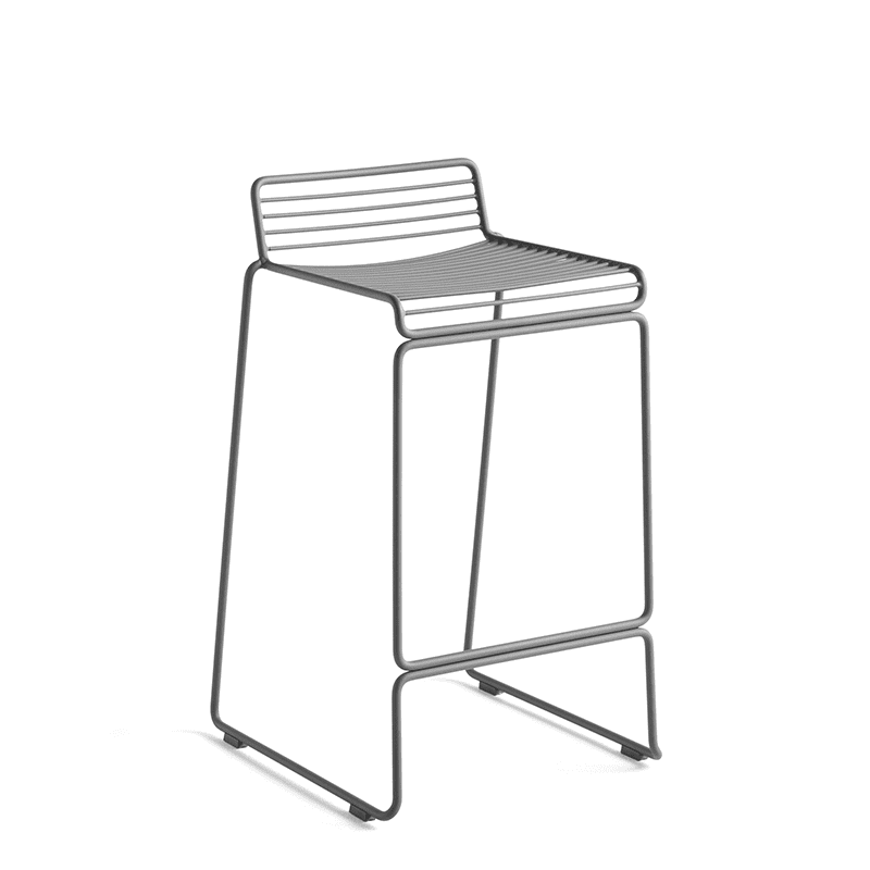 Hee Barstool Low - Asphalt Grey