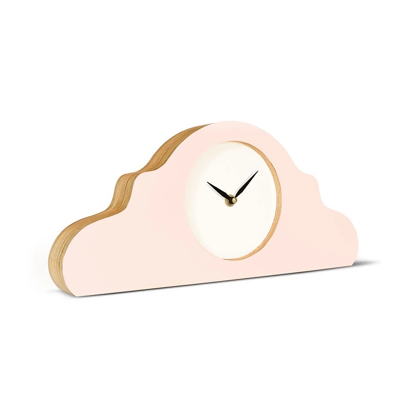 Mantel clock - Peach pastel/pure white/deep black