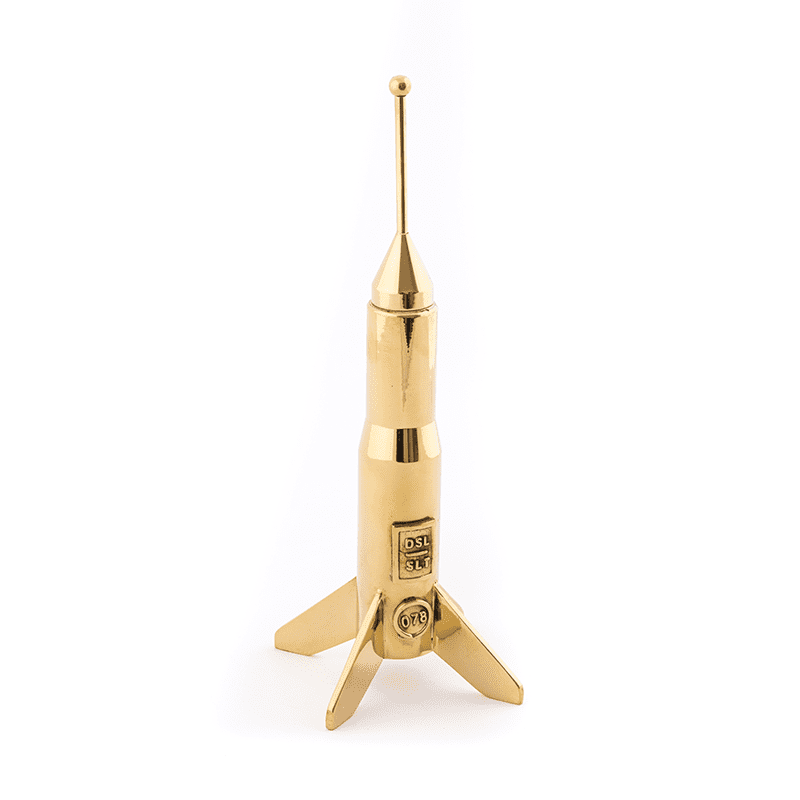 Brass candle holder cosmic diner-hard rocket#1 Brass candle holder cosmic diner-hard rocket#1