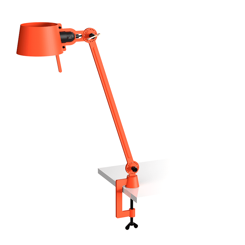 Bolt bureaulamp 1arm clamp - Striking orange