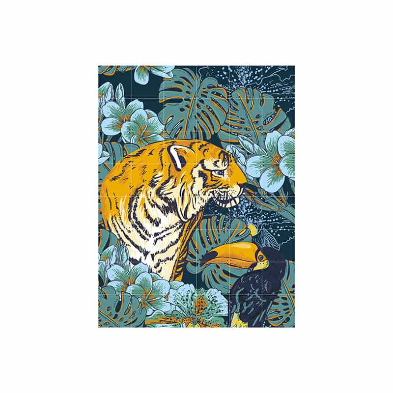 Tiger jungle & Toucan family - large