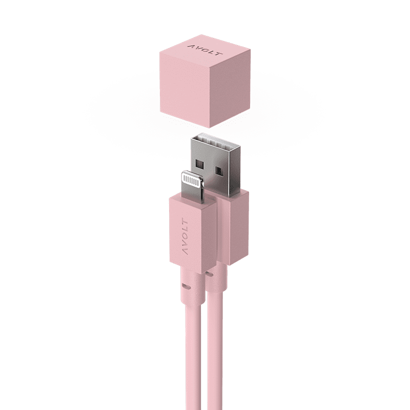 Cable 1 (USB A to lightning) - Old Pink