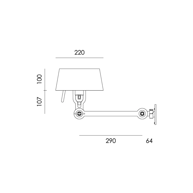 Bolt bed wandlamp underfit set - Sunny yellow