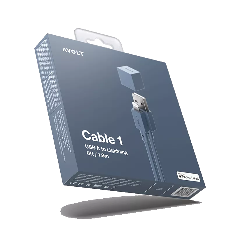 Cable 1 (USB A to lightning) - Ocean Blue