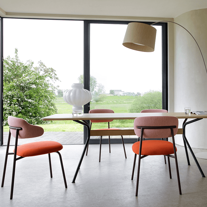 Aloa stoel - 4-poot, met armen, duo stoffering
