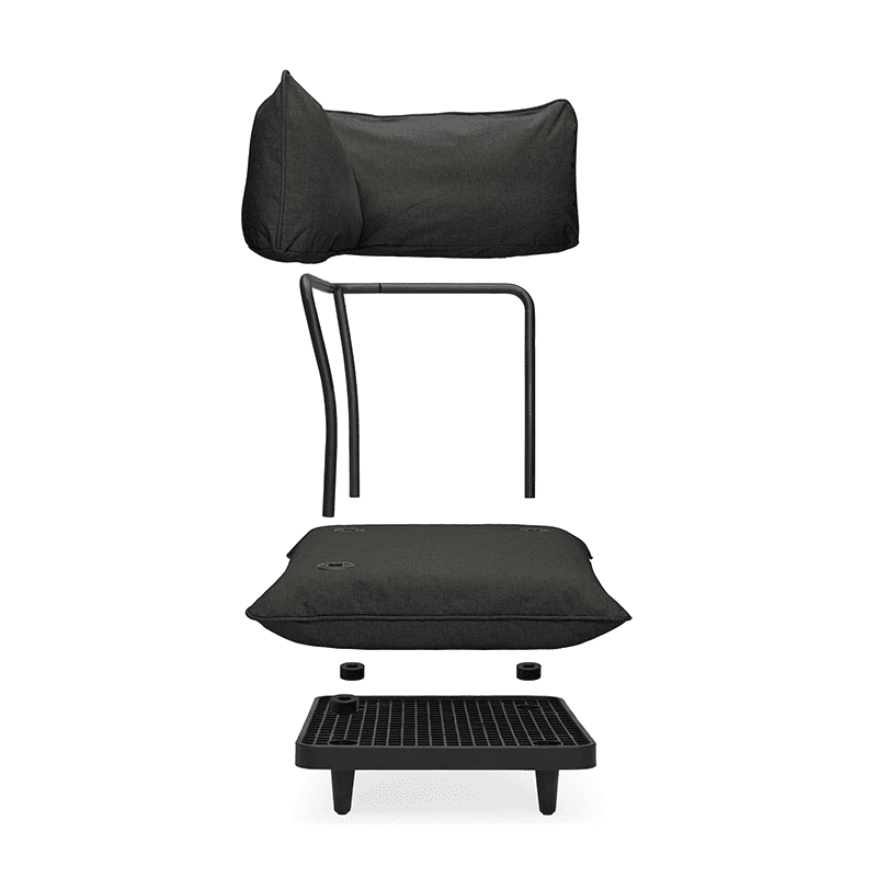 Paletti corner seat - Thunder grey