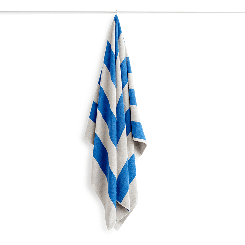 Frotte Stripe bath sheet - Blue