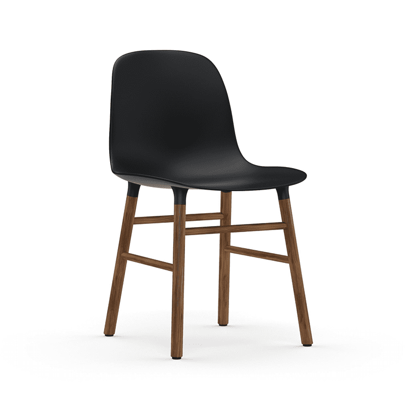 Form Chair Black/Walnut