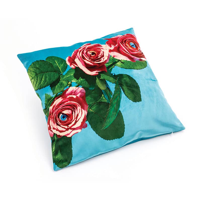 Toiletpaper cushion with plume padding - Roses