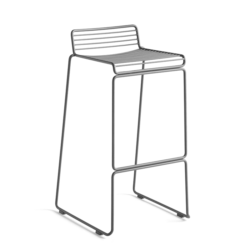 Hee Barstool High - Asphalt Grey