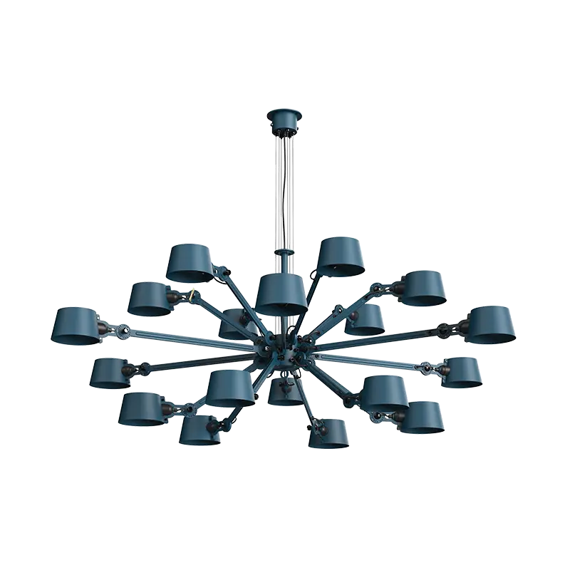 Bolt chandelier hanglamp 18 arms - Thunder blue