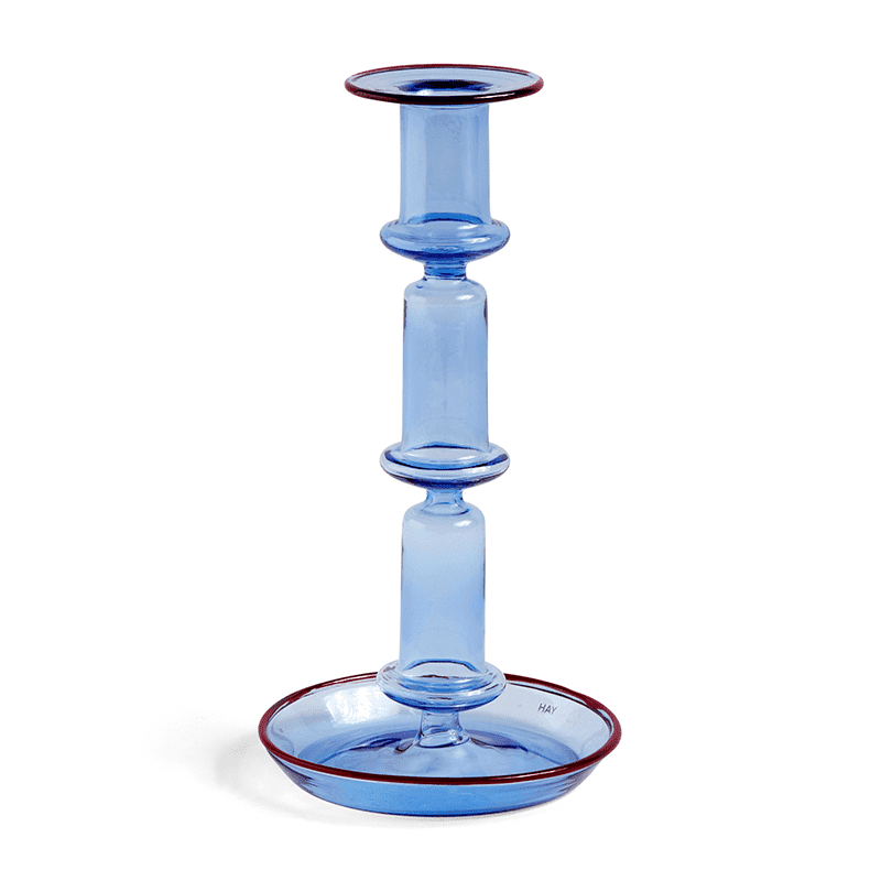 Flare Tall - Light blue with red rim