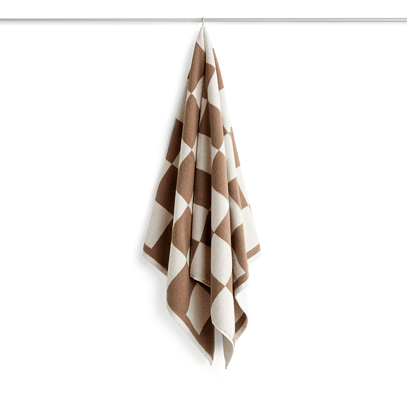 Check bath towel - Cappuccino