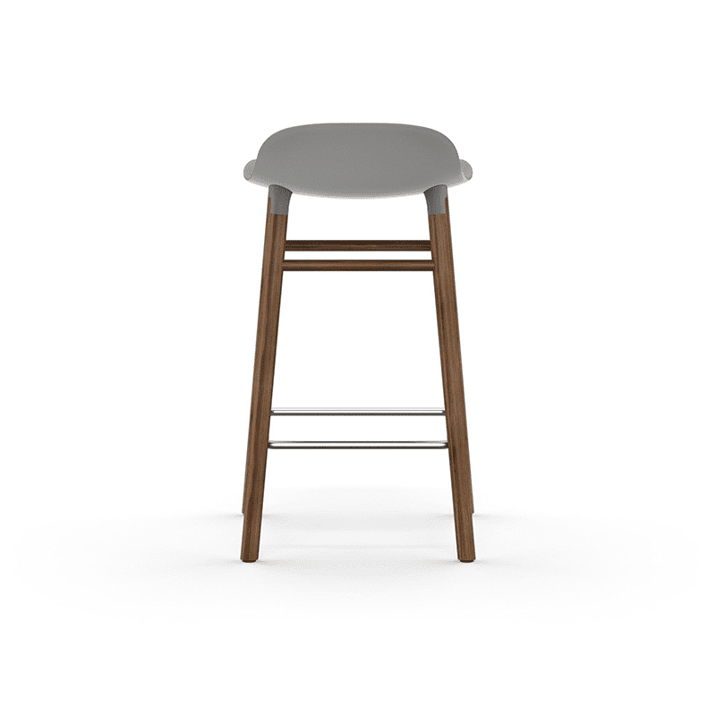 Form Barstool 65 cm Grey/Walnut