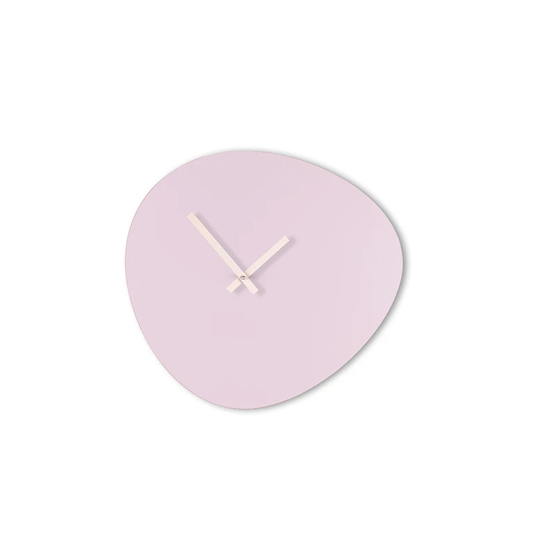 Wall clock pebble - Soft lilac/off white