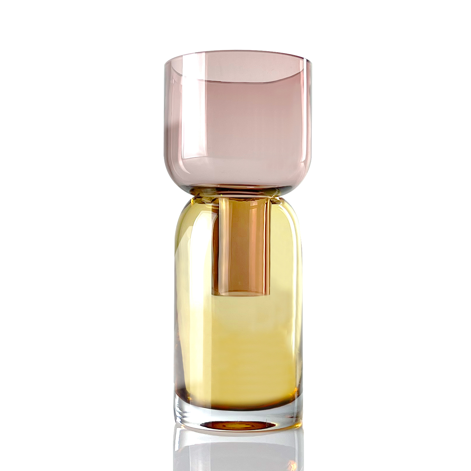 Flip Vase Pink and Yellow - Small