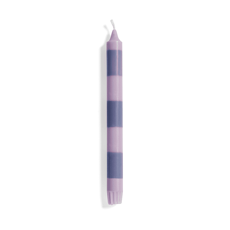 Stripe Candle - Purple and lilac