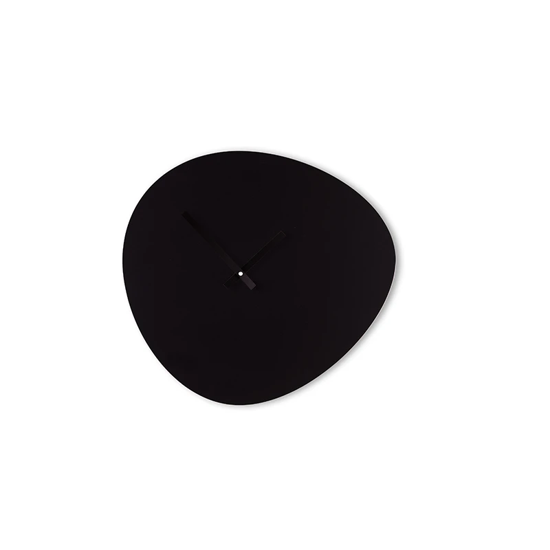 Wall clock pebble - Satin black/deep black