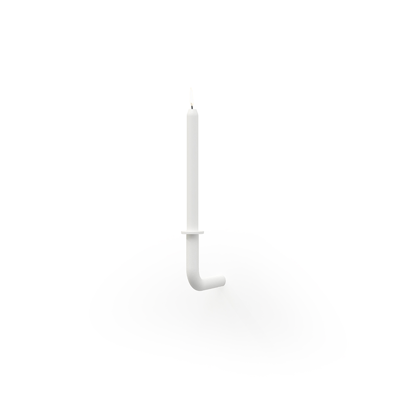 Wall Of Flame Small candleholder - White