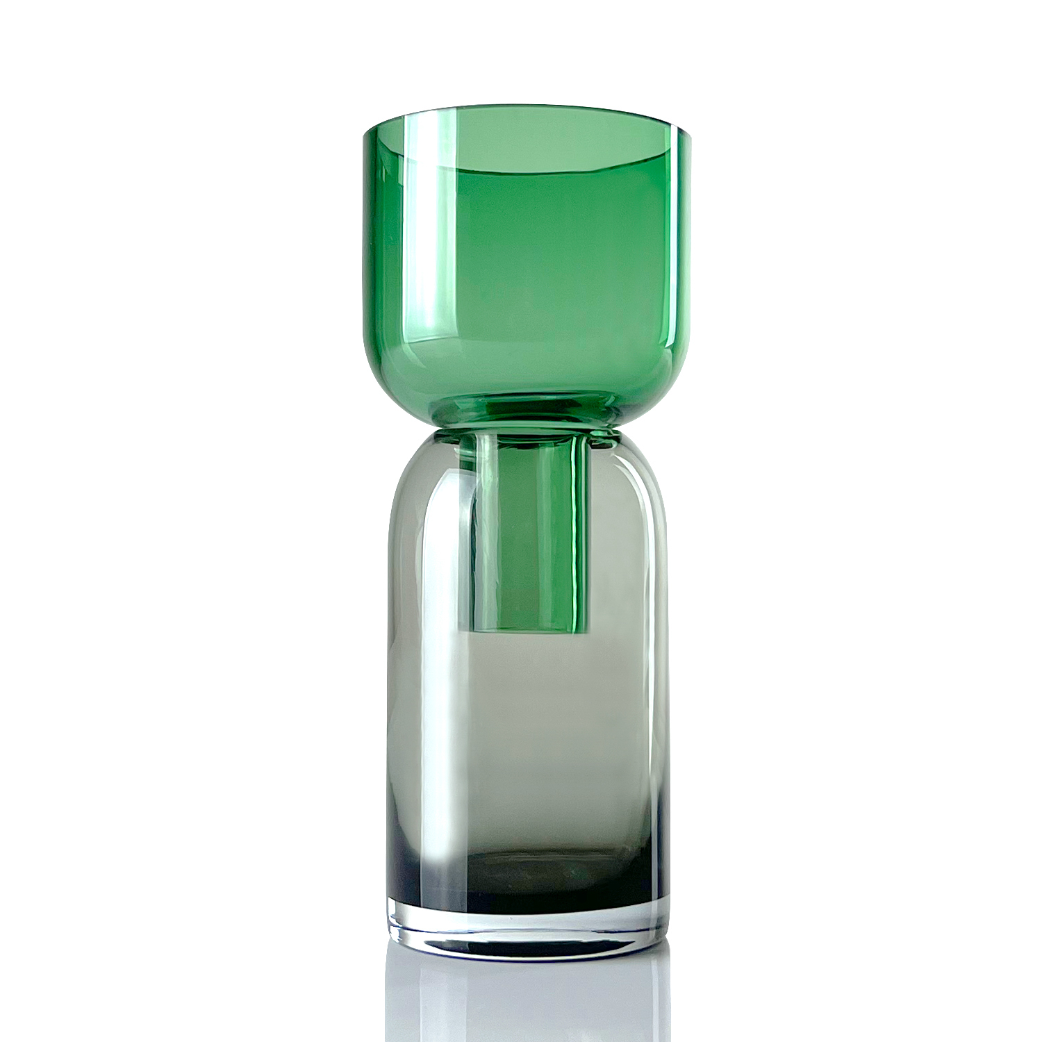 Flip Vase Grey and Green - Small