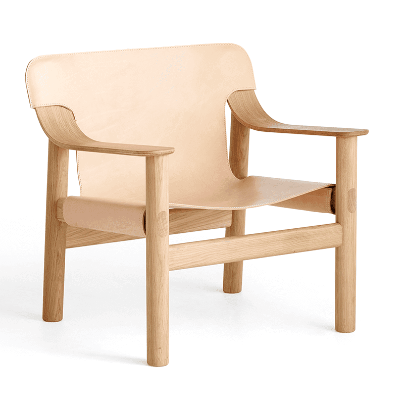 Bernard fauteuil - Leather: Nature / Frame: Oak