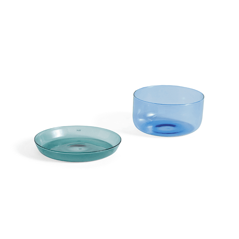 2-in-1 Serving Set - Light blue and aqua