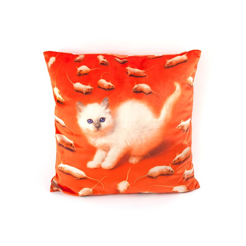 Toiletpaper cushion with plume padding - Kitten