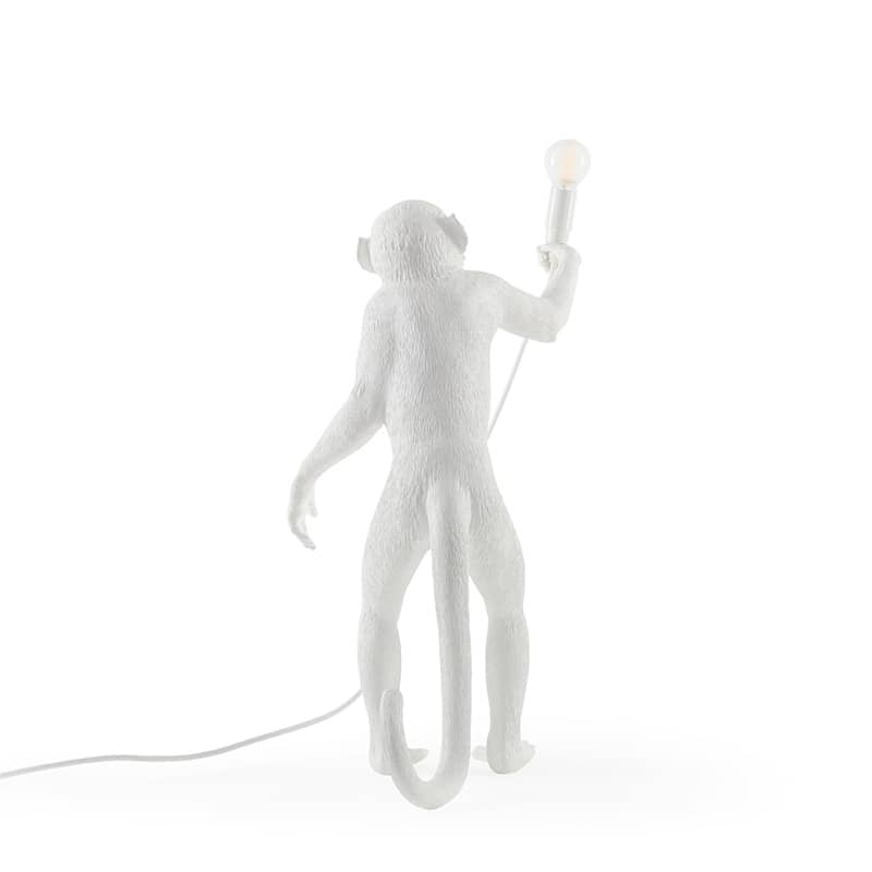 Monkey tafellamp standing - White
