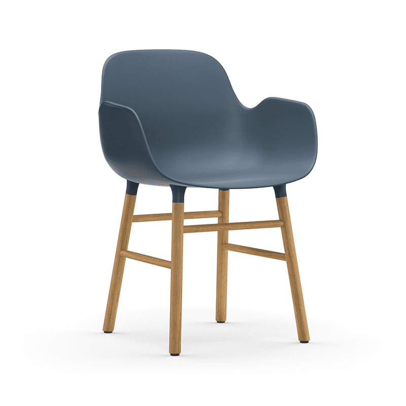 Form Armchair Blue/Oak