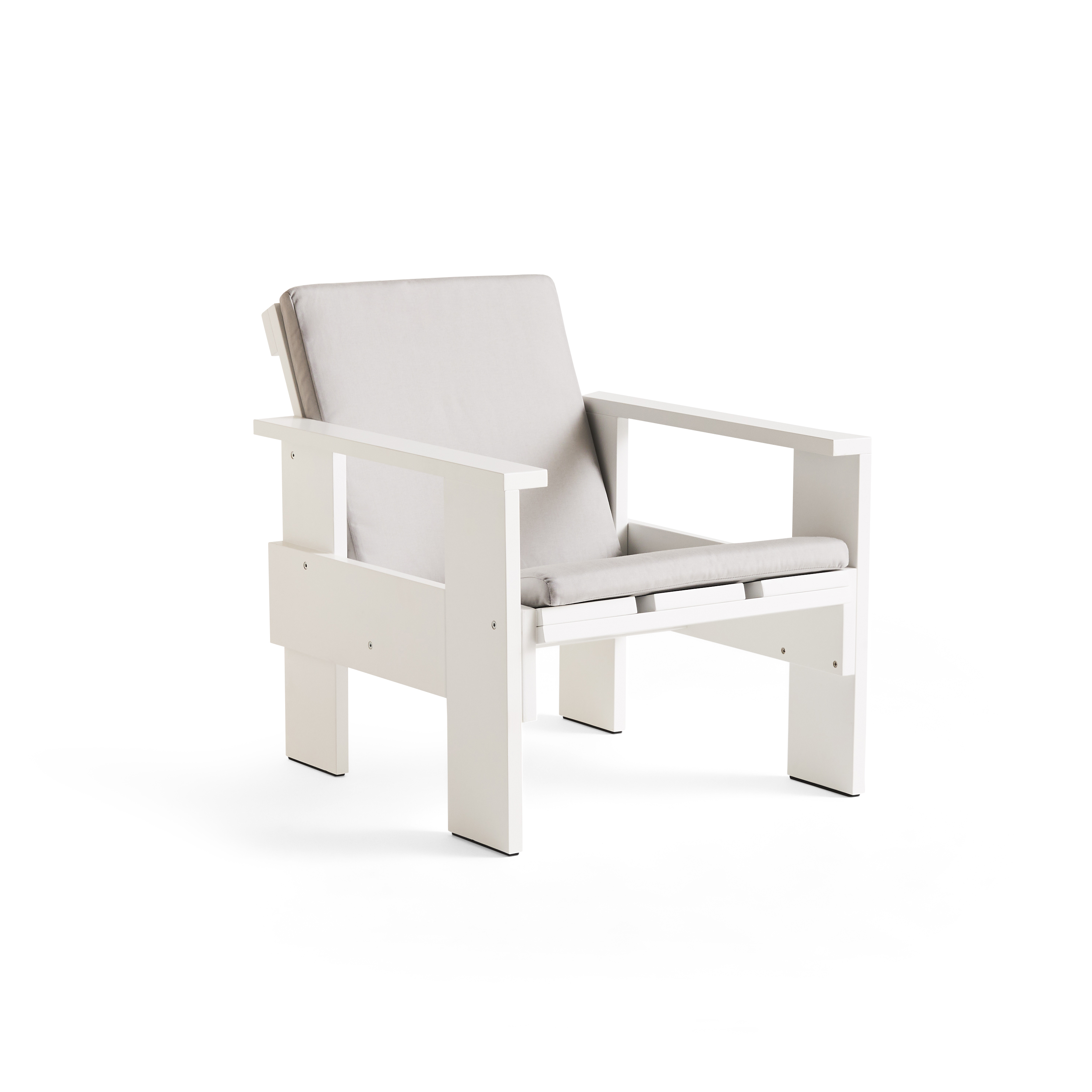 Crate lounge chair - White waterbased lacq pinewood