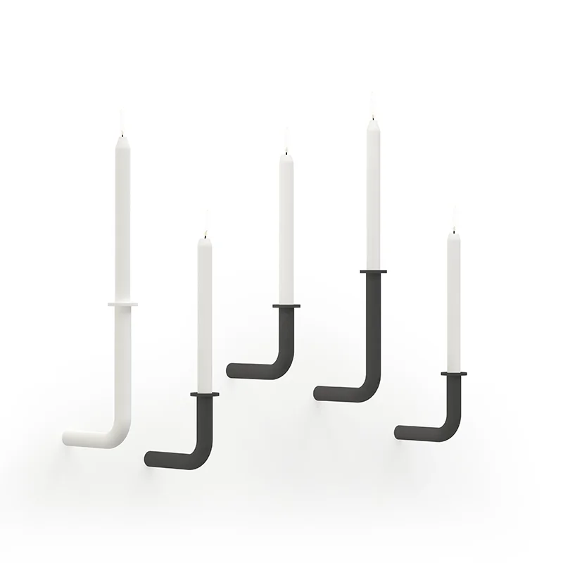 Wall Of Flame Large candleholder - White