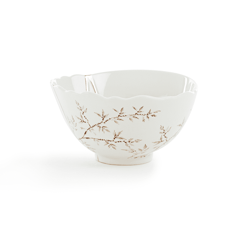 Kintsugi-n'1 fruit bowl in porcelain