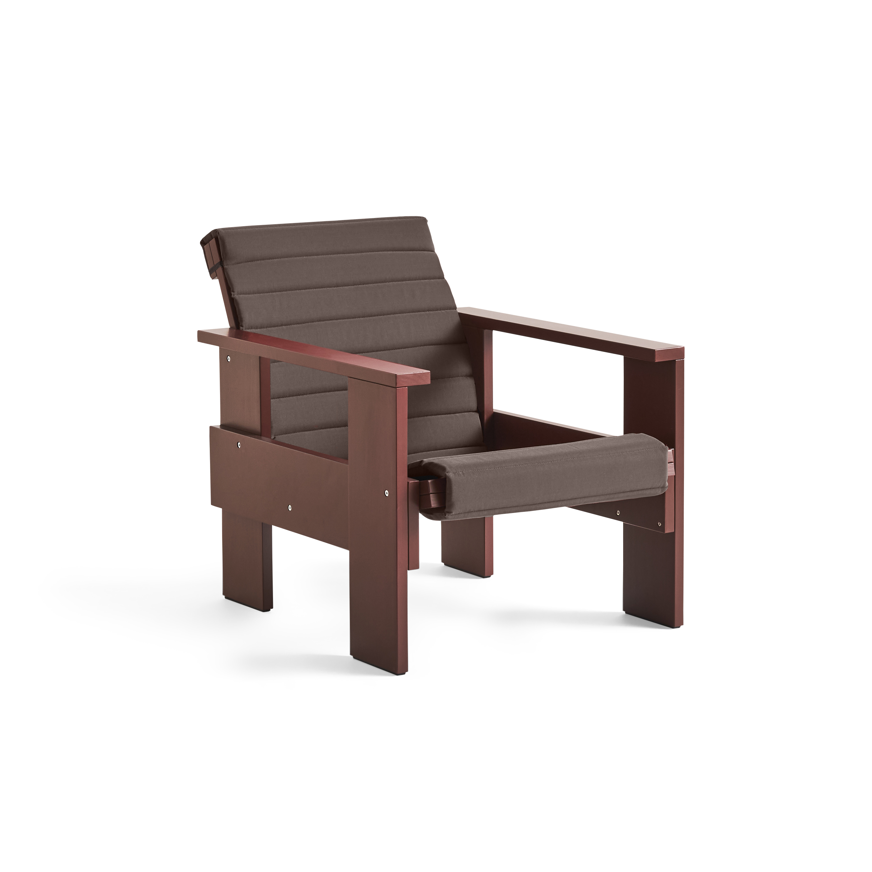 Crate lounge chair - Iron Red waterbased lacq pinewood