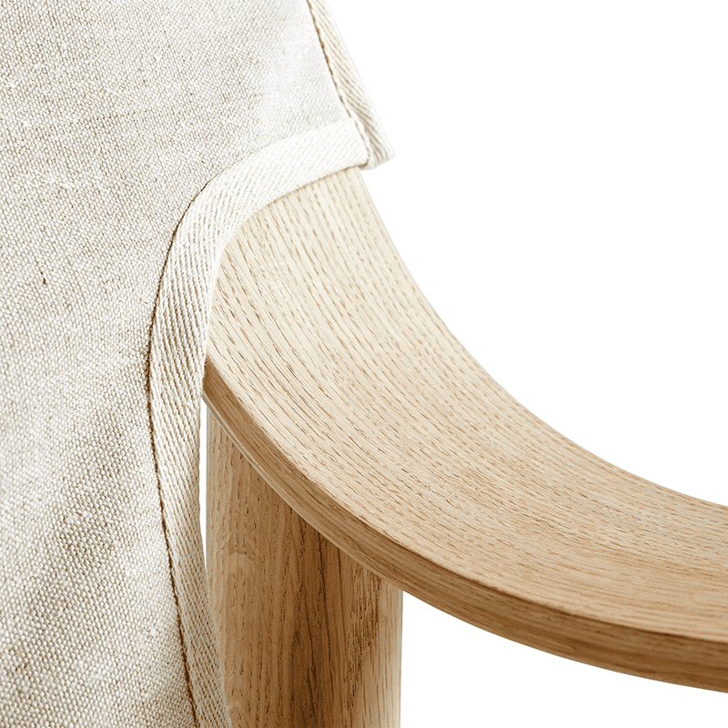 Bernard fauteuil - Canvas: Raw / Frame: Oak
