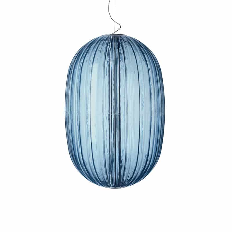 Plass media hanglamp E27/GU10 - azzurro