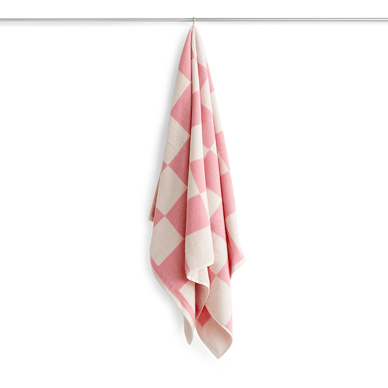 Check bath towel - Pink