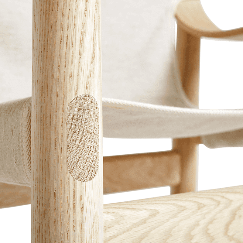 Bernard fauteuil - Canvas: Raw / Frame: Oak