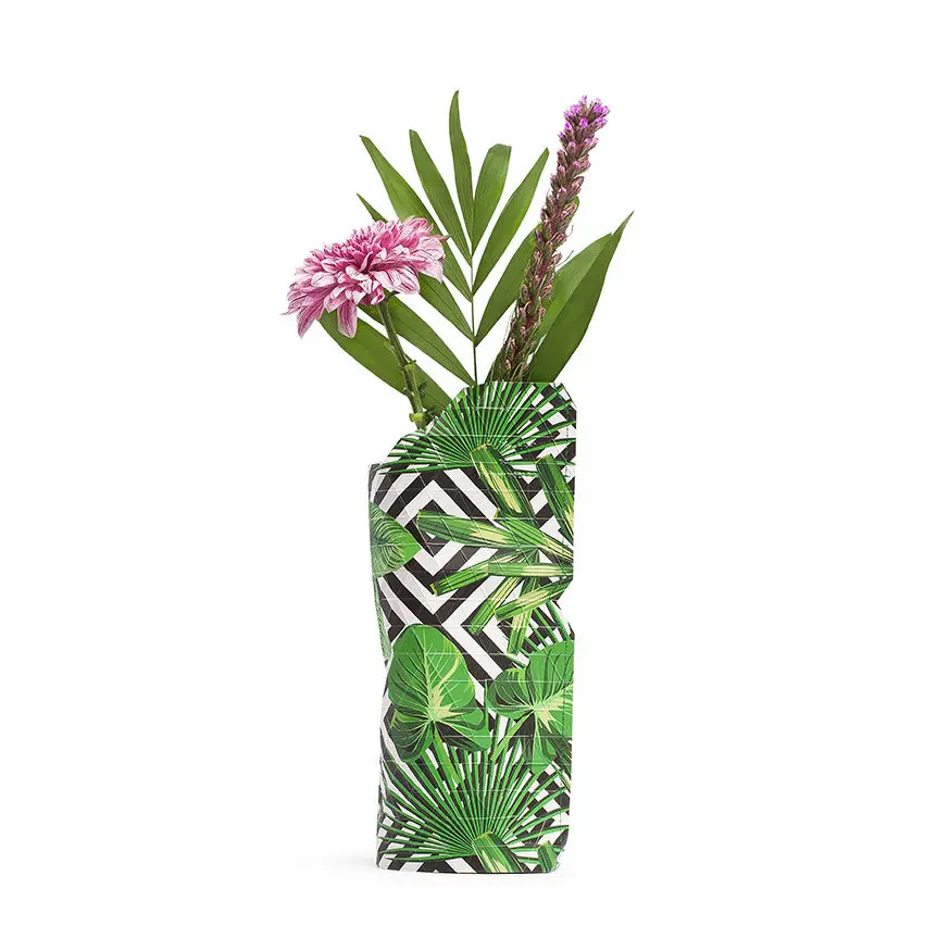 Paper Vase Cover Small - Geo Jungle