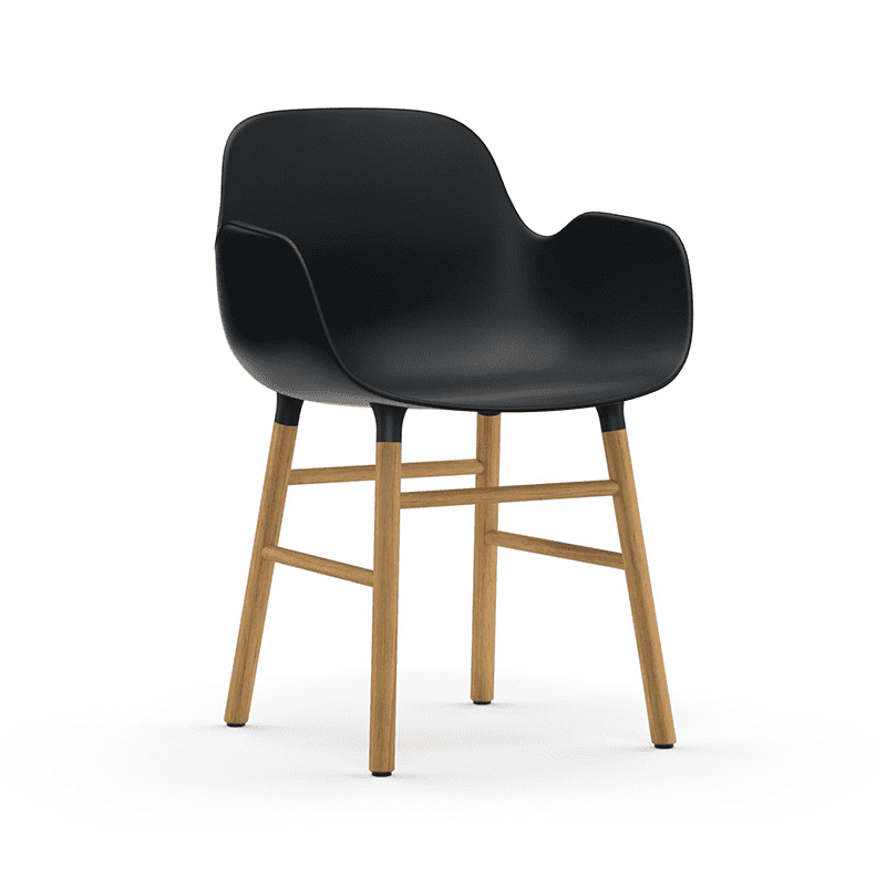 Form Armchair Black/Oak