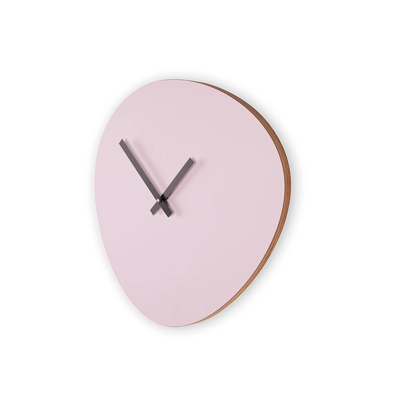 Wall clock pebble - Soft lilac/deep black