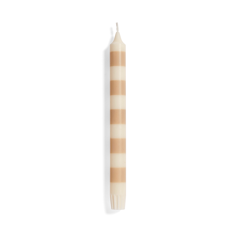Stripe Candle - Beige and sand