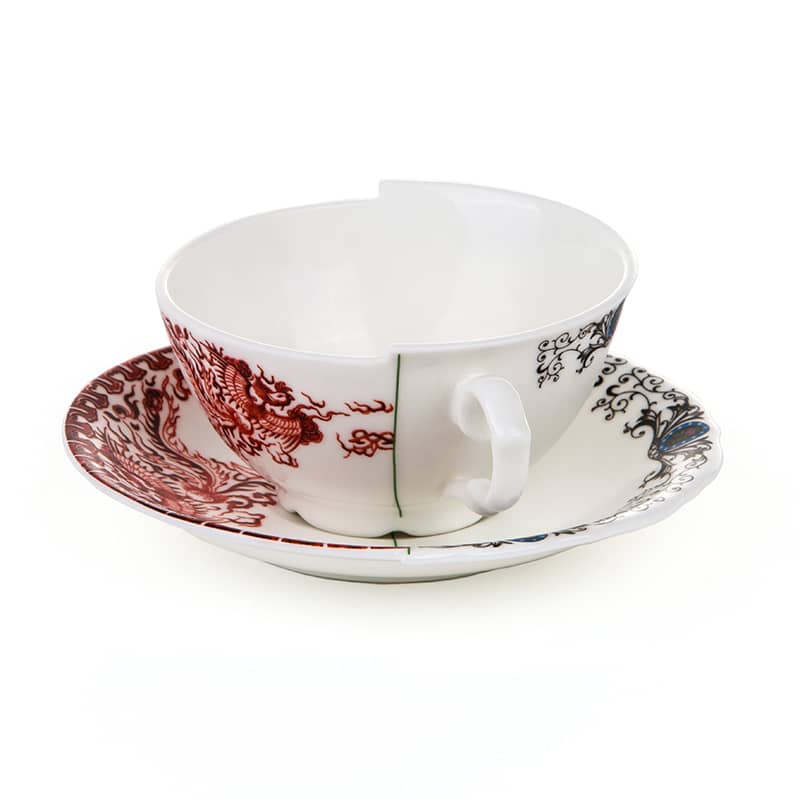 Hybrid-zora teacup with saucer in porcelain