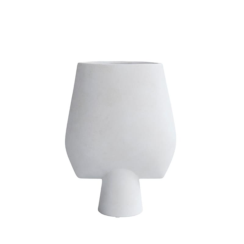 Sphere Vase Square Big - Bone white