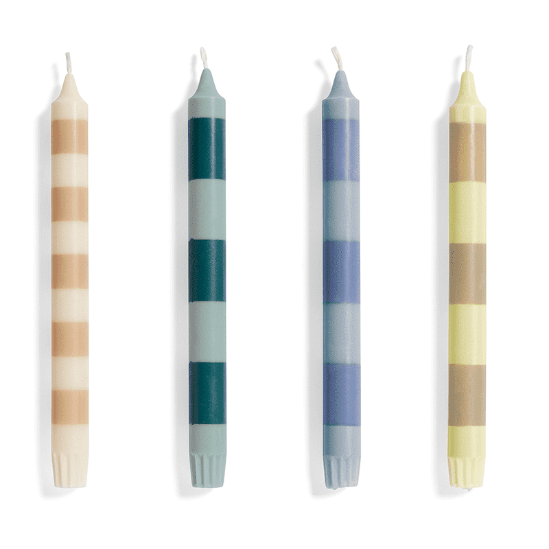 Stripe Candle Set of 4 - Douce