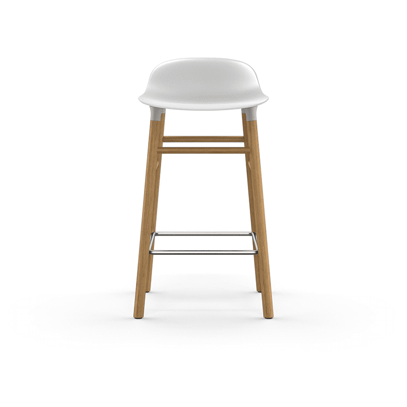 Form Barstool 65 cm White/Oak