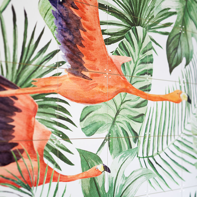 Flamingo Flight & Zebra Palm - large