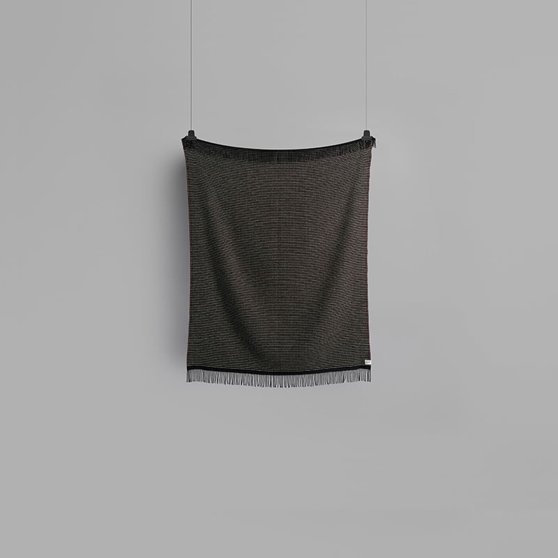 Lofoten large throw - Hurgundy/mint