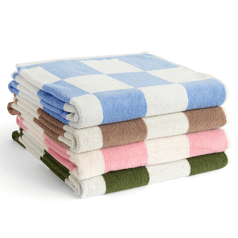 Check bath towel - Matcha