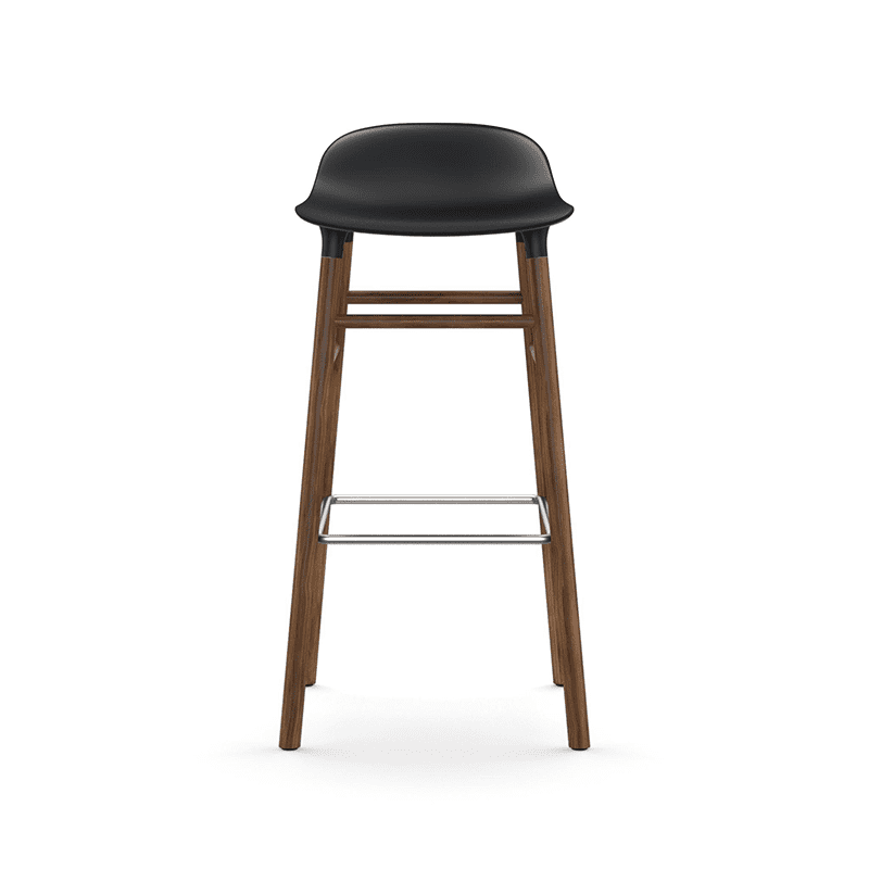 Form Barstool 75 cm Black/Walnut